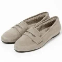 LEPSIM ボアソフトローファー L ベージュ スエード