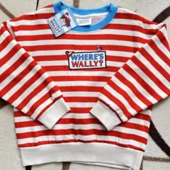 【新品】　size 120 ウォーリーを探せ　 ストライプ　トレーナー