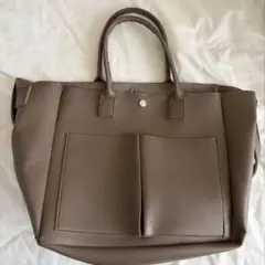 【DHOLIC】2WAY トートバッグ ショルダー グレージュのサムネイル