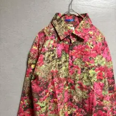 【美品】ポールスミス 花柄 長袖シャツ Lサイズ プリント レッド ピンクのサムネイル
