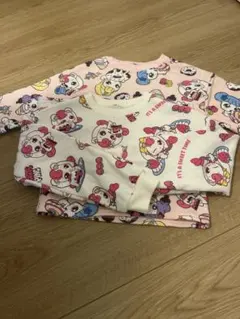 キャッチティニピン柄トレーナー 白130サイズ