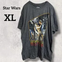フィフスサン スターウォーズ 半袖 プリントＴシャツ XL ダークグレー 綿混のサムネイル