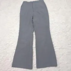 ジーユー ストレッチ フレア パンツ カーキ M ワイド