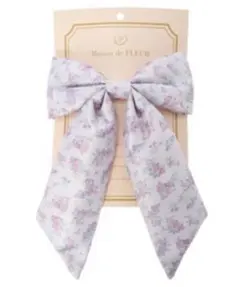 【新品未使用】定価3600円　メゾンドフルール　花柄リボン ピンク バレッタ