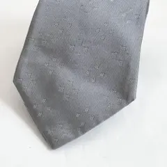 LOUIS VUITTON ルイヴィトン ネクタイ モノグラム シルバー グレー