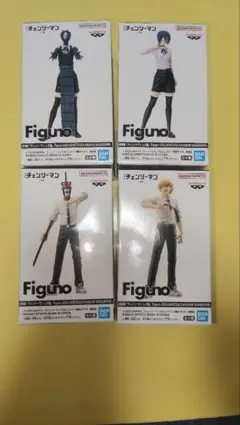 4個 チェンソーマン レゼ篇 Figuno-デンジ＆レゼ＆チェンソーマン＆ボムのサムネイル