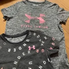 UNDER ARMOUR Tシャツ 160 グレー/ピンク 2枚セット