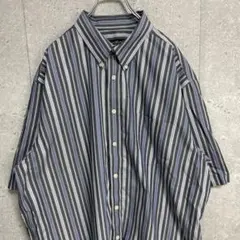 エディーバウアー　半袖BDシャツ ストライプシャツ　ビックサイズ　XL TALL