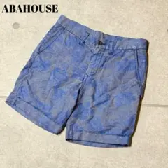 ABAHOUSE アバハウス 花柄 ショートパンツ ブルー ハーフパンツのサムネイル