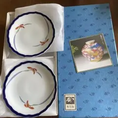 陶器皿 5枚セット 花模様