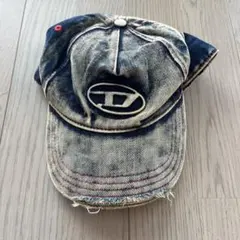 ディーゼル　デニムキャップ ロゴ入り