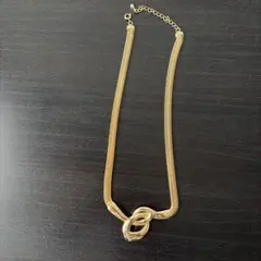 スネークチェーン ノットネックレス