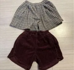 秋冬素材　パンツ2枚セット　120cm