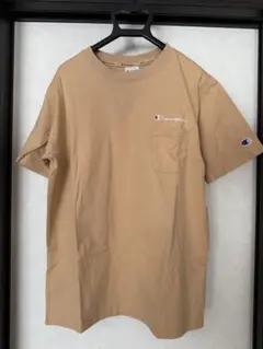 Champion チャンピオン ベージュ Tシャツ ポケット付き C8-P30G