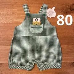 【新品未使用】けろけろけろっぴ　サロペット　80のサムネイル