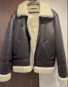 ZARA フェイクムートン ボアジャケット ボア ジャケット ムートンのサムネイル