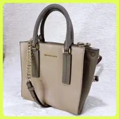 ✨美品✨マイケルコース バイカラー本革 2wayハンドバッグ 斜めがけ 肩がけ✧
