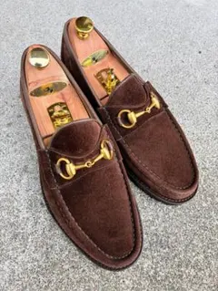 t*a様 GUCCI グッチ スエード製ホースビットローファー ラグソール 西口