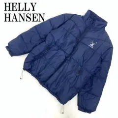 LA8558ヘリーハンセン リバーシブルダウンジャケット 青 紺 ナイロン XL