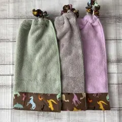 おりこうタオル おりこうエプロン 動物柄 一重 3枚セット