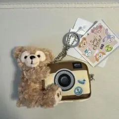 ダッフィー カメラ型ぬいぐるみキーホルダー