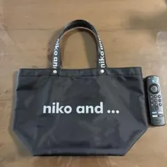 niko and ... 黒 トートバッグ