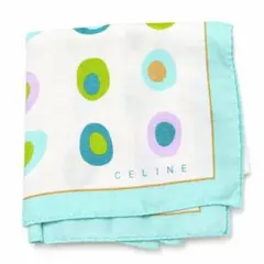 CELINE ハンカチ ライトグリーン系