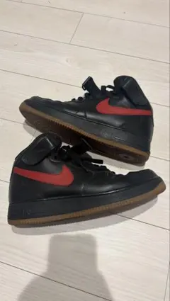 AIR FORCE 1ミッドカラー レッド ブラック NIKE 赤 黒スニーカー