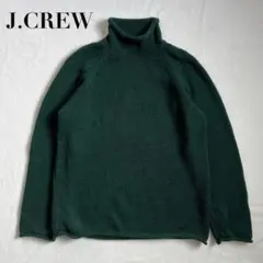 90s J.CREW ジェイクルー 巨人タグ ロールネックセーター ニット 緑