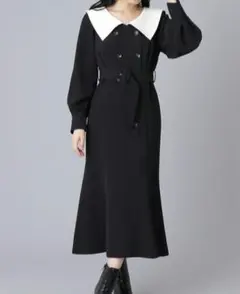ジル バイ ジルスチュアート ビッグカラー トレンチ ロングワンピース S