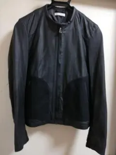 レザーとウールのジャケット
