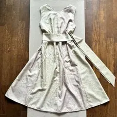 着物リメイク 白大島 ドレス ワンピース