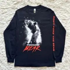 激レア 映画 コカインベア 袖プリント ロンT ブラック ムービーT 美品 長袖