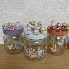 ディズニーリゾート　ダッフィーフレンズ　ガラス瓶キャニスター　まとめ売り
