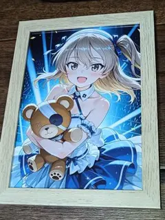 s*p様 アズミ　額装入り直筆イラスト A4サイズ資料 ポスター ガールズ＆パン F*o様 額装入りA4サイズイラストポスター：島田愛里寿 ② ガールズ