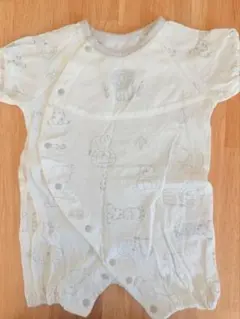 動物柄 コットンロンパース 50-60cm