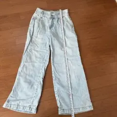 GU デニムワイドパンツ ライトブルー　sサイズ