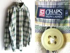 希少 ビンテージ CHAPS RALPH LAUREN チェックBDシャツ L