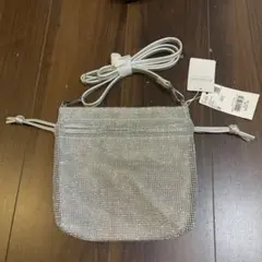 新品LOWRYS FARM ラインストーン 巾着 ショルダーバッグ