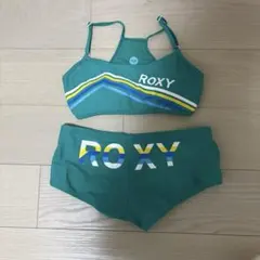 4/11まで　ROXY セパレート水着 M 緑 ストライプ