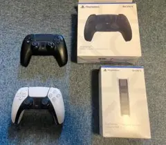 [ジャンク]ps5コントローラー×2,充電スタンドセット