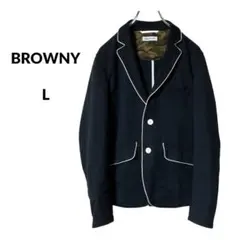S2143【BROWNY ブラウニー】L　スウェット素材 テーラードジャケットのサムネイル