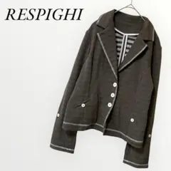 レスピーギ テーラードジャケット カーキ 無地 長袖 【M】 オフィカジ