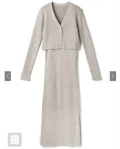 GRL グレイル カーディガンXキャミワンピースラメニットセットアップ