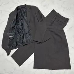 未使用級美品　n line precious 3ピーススーツ　ブラウンチェック