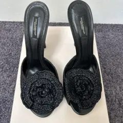 DOLCE&GABBANA サンダル ブラック 38.5のサムネイル