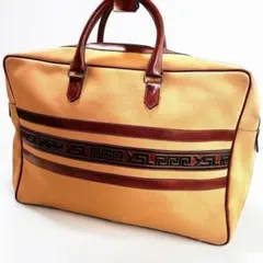 YSL イヴ・サンローラン ボストンバッグ 幾何学模様 ヴィンテージ キャンバス