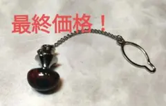美品☆天然石　ネクタイピン　茶色に黒の模様　艶あり