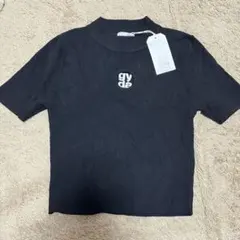 GYDA 半袖Tシャツ ブラック ラインストーン