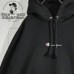人気 チャンピオン リバースウィーブ スウェットパーカー 3XL ブラック 古着